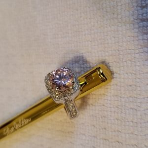 Premier Designs pink ice ring size 7